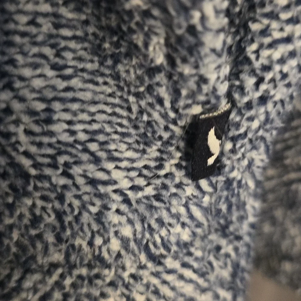 Eddie Bauer Women's Blue Mock Neck Sweater Sweatshirt Buttons Pockets Cozy Sz XS